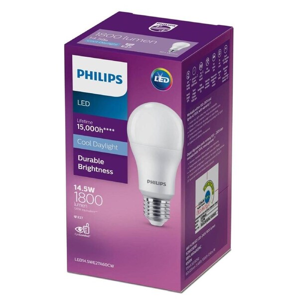 Philips A60 E27 LED Globe - 1800lm - 14.5W - Cool Daylight - Indoor Lighting