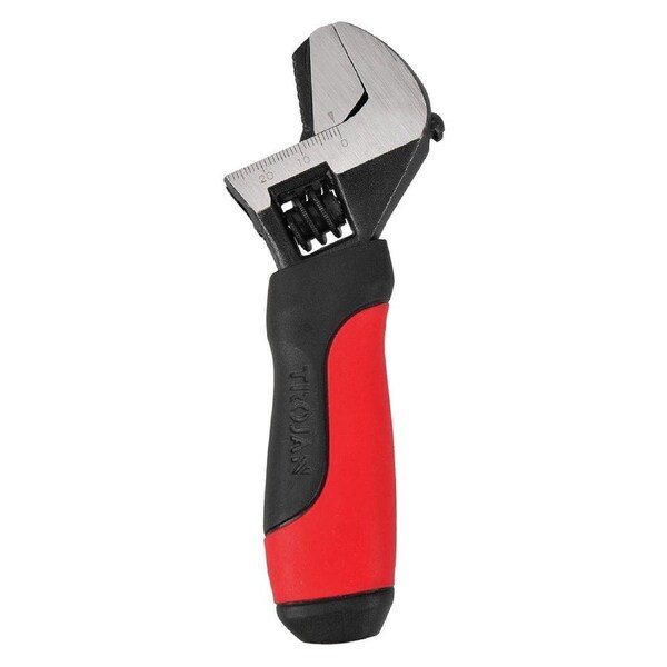 Trojan 2 in 1 Stubby Wrench - Adjustable & Pipe Wrench - 150mm x 50mm x 200mm - Durable Chrome Vanadium Steel - Ergonomic Anti-Slip Handle