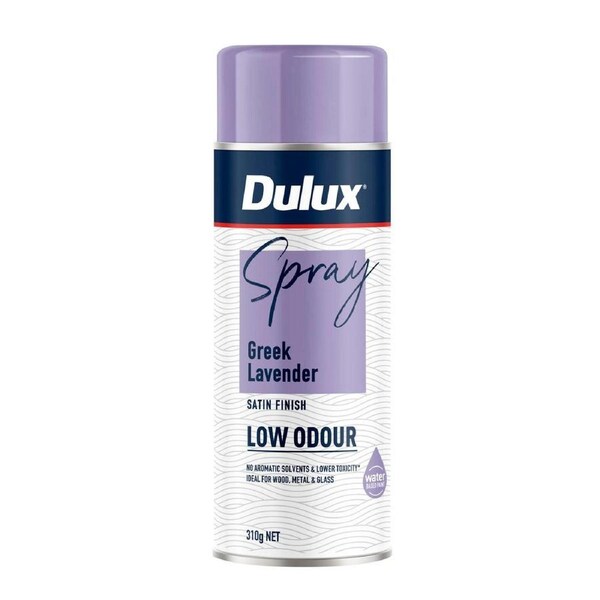 Dulux Spray Paint 310g Satin Greek Lavender - Low Odour - Water-Based