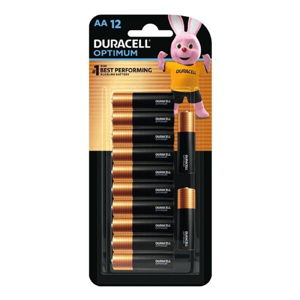 Duracell Optimum AA Alkaline Batteries 12 Pack