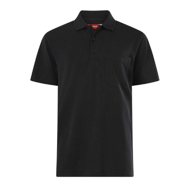Hard Yakka Black Short Sleeve Polo Size S - Durable Work Shirt - Black