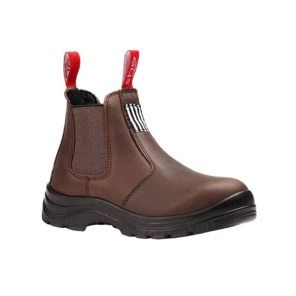 She Wear Inspires Women's Safety Workboots Size 6 - Brown - Steel Toe - Lightweight
