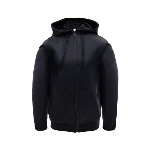 Craftright Black Zip Thru Hoodie 2XL - Soft Fleece - Hi-Vis Design
