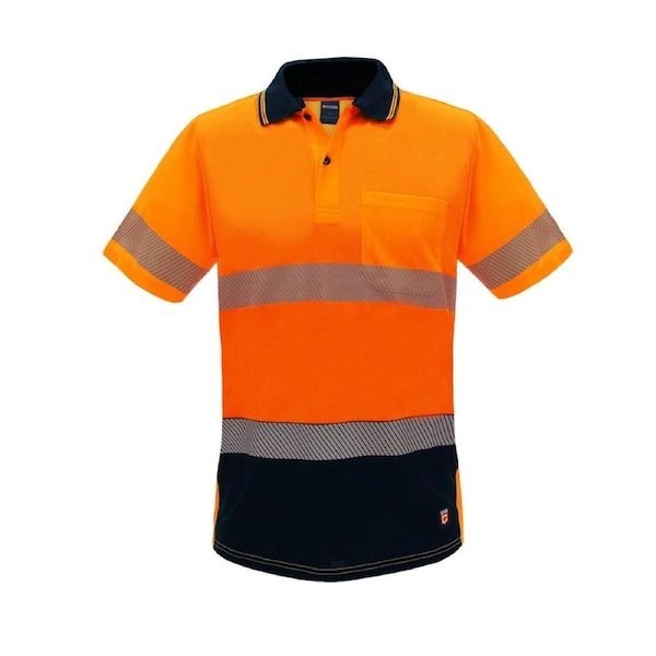 Citeco Womens Hi Vis Short Sleeve Polo 8 - Orange - Reflective - Lightweight