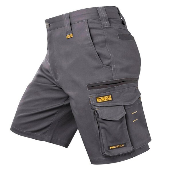 Dewalt Bennington Prostretch Shorts Size 32 - Grey - 360o Movement - UPF 50+
