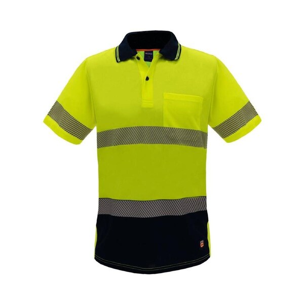 Citeco Womens Hi Vis Short Sleeve Polo 16 - Yellow - Reflective - Lightweight
