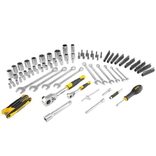 Stanley 175pc Mechanics Tools Set - 1/4" & 1/2" Drive - Chrome Vanadium Steel
