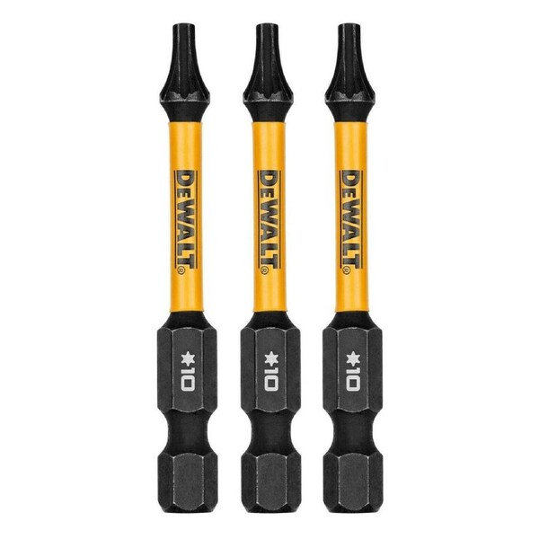 Dewalt Flextorq Screwdriver Bit - TX10 - 57mm - 3 Pack - Durable High Carbon Steel