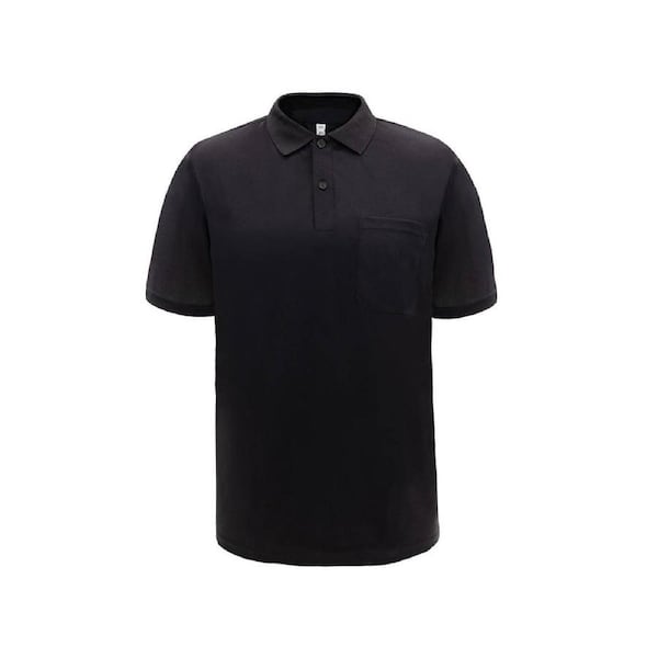 Craftright Black Short Sleeve Polo Shirt Large - Lightweight - Breathable - Ribbed Collar