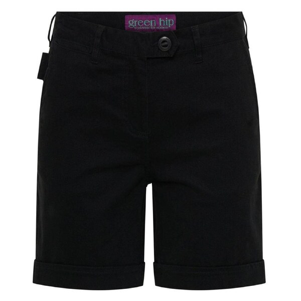 Green Hip Original Shorts Black Size 18 - High-Waisted - UPF 50+ - Breathable