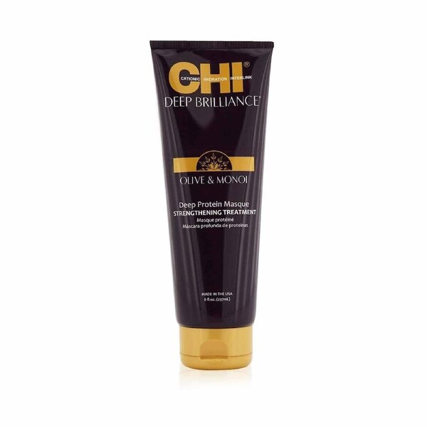CHI Deep Brilliance Olive & Monoi Deep Protein Masque Strengthening Treatment 237ml/8oz 237ml/8oz
