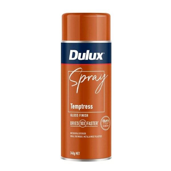 Dulux Spray Paint 340g Gloss Temptress - Durable - Quick-Drying - 65mm x 210mm