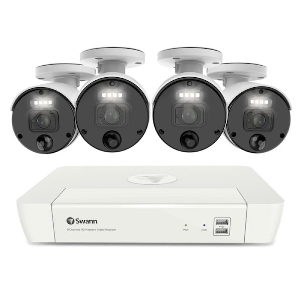 Swann Master Series 4 Camera 8 Channel 4K NVR Security System - 4K Resolution - Night Vision - Weatherproof