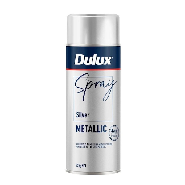 Dulux 325g Silver Metallic Effects Spray Paint, Decorative Metallic Finish for Metal, Wood & Plastic