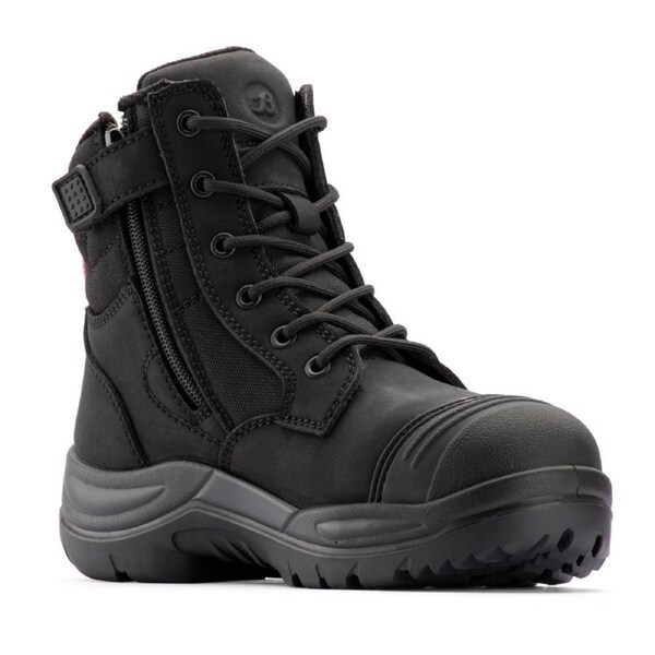 Bata Industrials Women's Black Luna Side Zip Safety Boot US Size 7 - Durable - Comfortable - Easy Access