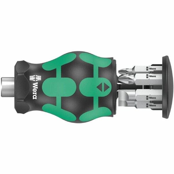 Wera Kraftform 4 Bit Holding Screwdriver - 65mm - Ergonomic Handle - Compact