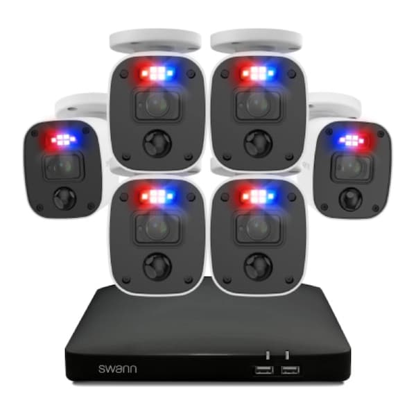 Swann 6 Camera 8 Channel 2K DVR 1TB HDD Audio Recording Security System SWDVK-8468062KMQB