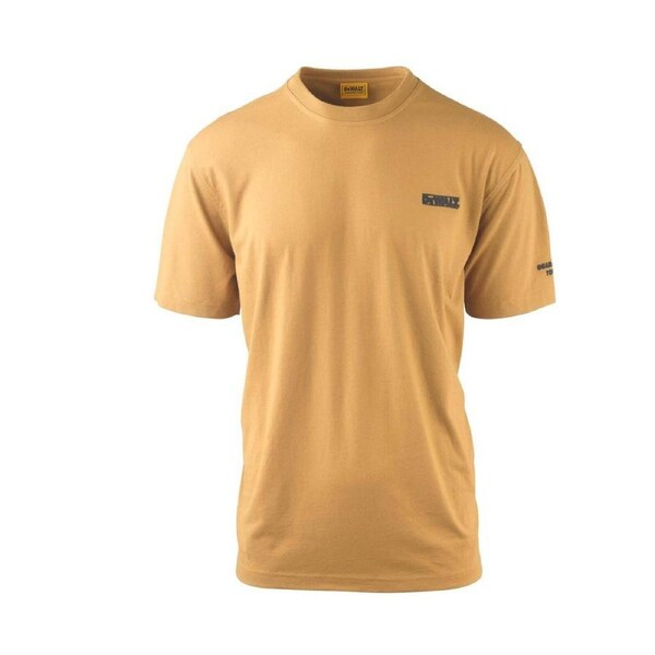 Dewalt Clay Typhoon Crew Neck Shirt XL - 65% Cotton 35% Polyester - Clay - UPF 50+