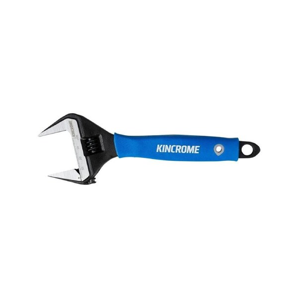 Kincrome 200mm Adjustable Wide Mouth Wrench - Chrome Vanadium Steel - Ergonomic Handle