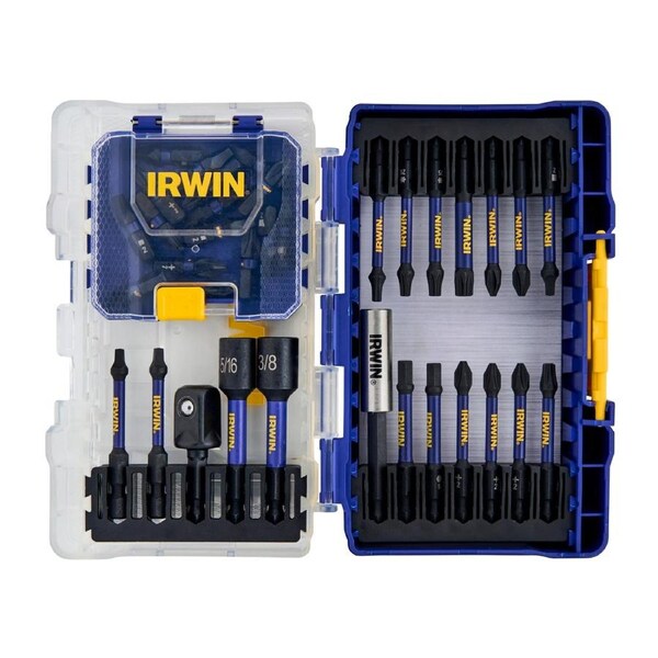 Irwin 35 Piece Screwdriver Bit Set IWAF35PCSET - 210mm x 20mm x 240mm - High-Strength Magnetised Bits