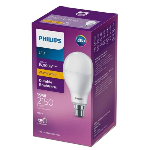 Philips A67 B22 LED Globe 2150lm 19W Warm White - Energy Efficient Lighting