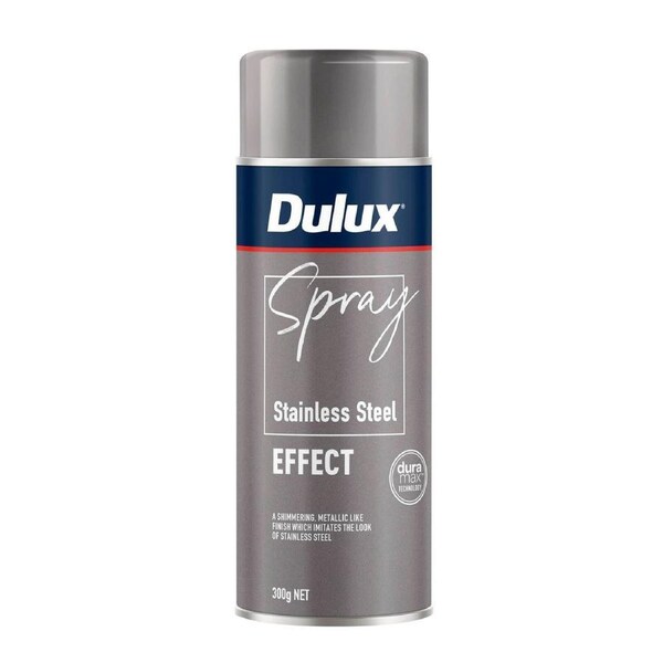 Dulux Spray Paint Effects 300g - Stainless Steel - 0.3L - Fast Drying