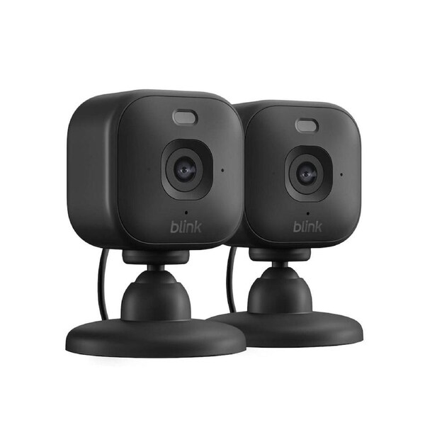 Blink Mini 2K Security Camera Black 2 Pack - 2K Video - Two-Way Audio - Indoor/Outdoor