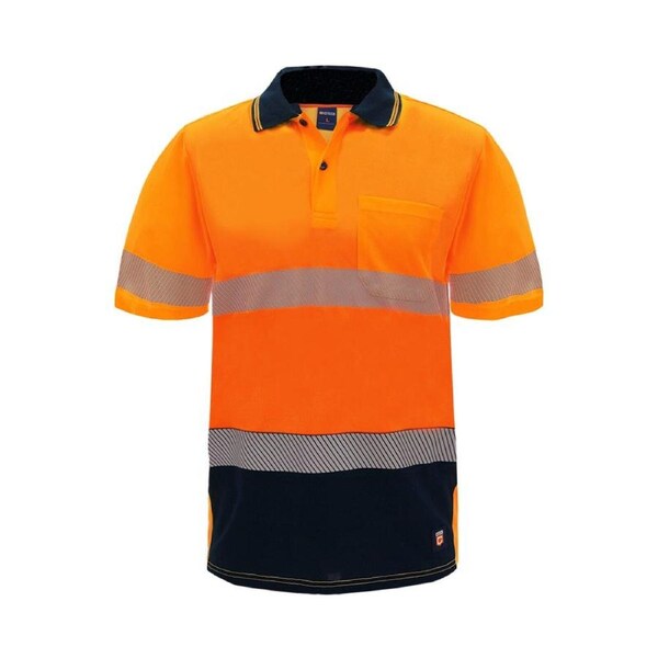 Citeco Orange Hi Vis Short Sleeve Polo Small - Lightweight - Breathable - Reflective