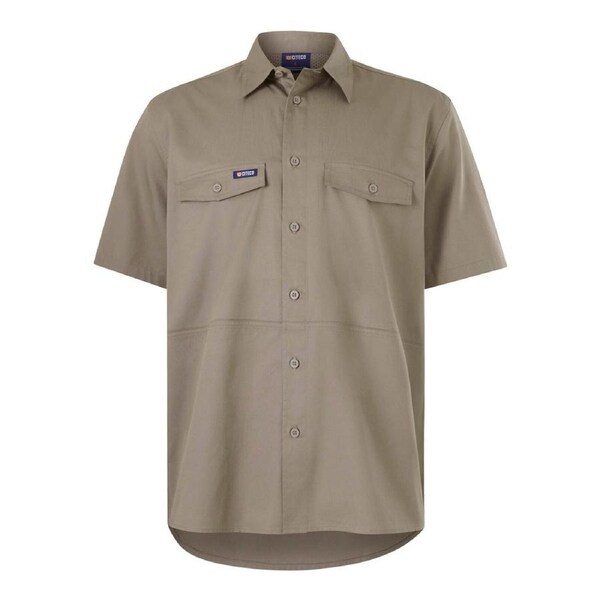 Citeco 3XL Short Sleeve Shirt - Khaki - Lightweight Cotton - UPF 50+ Sun Protection