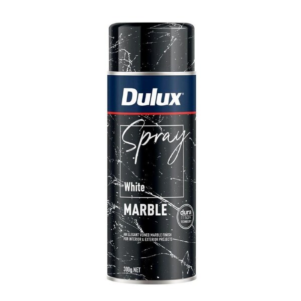 Dulux Spray Paint Effects 300g Marble White - 300g Can - Fast-Drying
