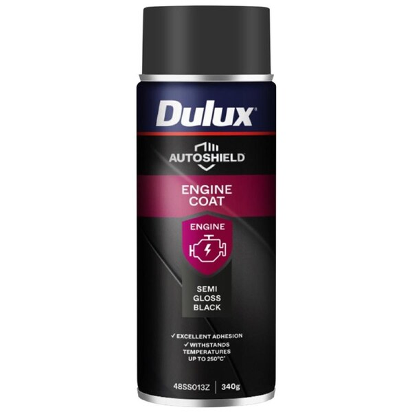 Dulux Autoshield Spray Paint - 340g - SG Black - High-Temperature Engine Coat
