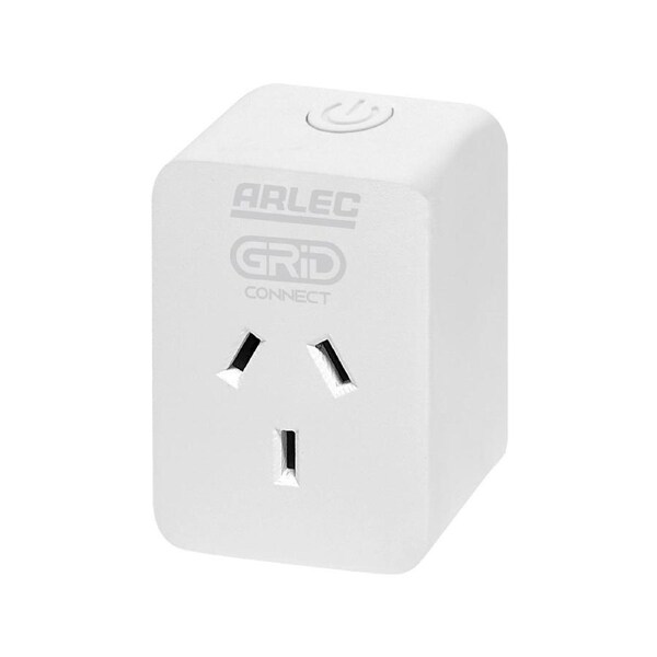 Arlec White Grid Connect Smart Plug In Socket With Energy Meter Single Pack