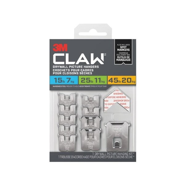 3M(TM) Assorted Claw Picture Hangers - 10 Pack