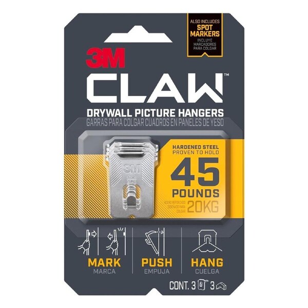 3M Claw Picture Hanger - 3 Pack