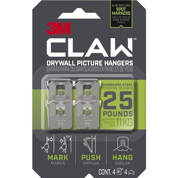 3M Claw Picture Hanger - 4 Pack