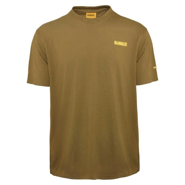 Dewalt Olive Typhoon Crew Neck Shirt XL - 65% Cotton 35% Polyester - UPF 50+
