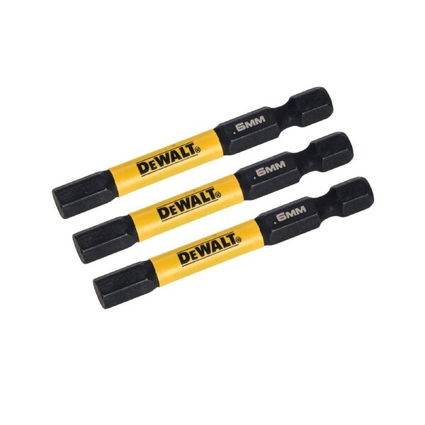 Dewalt Flextorq Screwdriver Bit - 57mm Hex6 - 3 Pack - Durable & Impact-Ready
