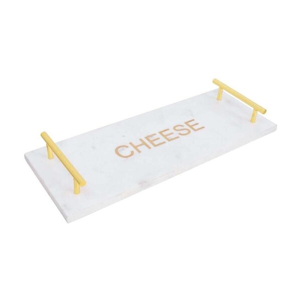 LVD Marble/Metal Charcuterie Serving Tray W/ Handles Home Decor 40x15x5cm
