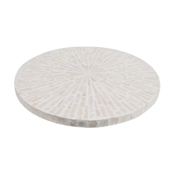 LVD Bamboo Shell Round Serving Lazy Susan Home Kitchen Decor 30x30x14cm