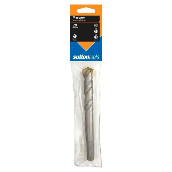 Sutton Tools Masonry Drill Bit - 20 x 160mm - Carbide Tip - Aggressive Drilling