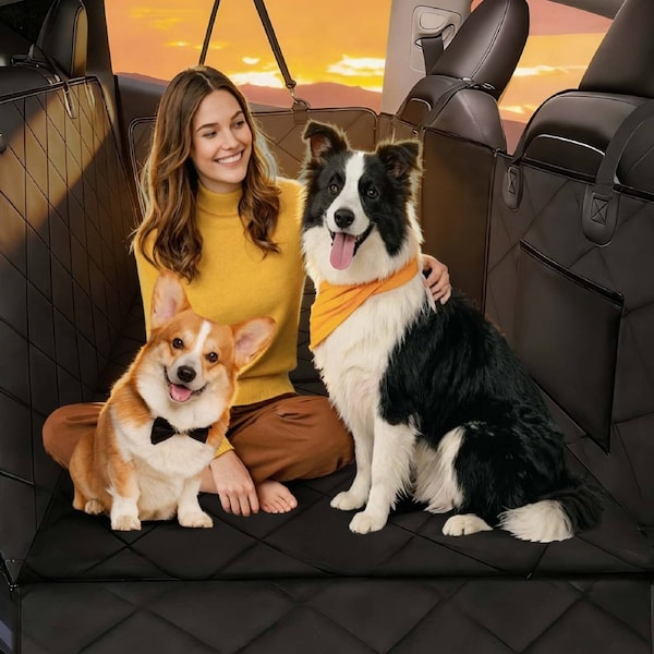 145x71cm Hard Bottom Pet Car Seat Cover Dog Car Back Seat Protector Extender Waterproof Mat