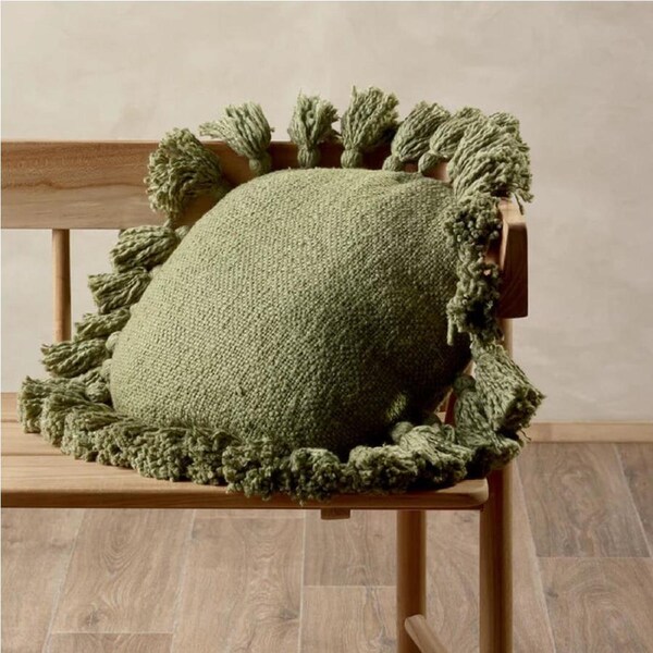 Lorraine Lea Cadence Cushion Olive
