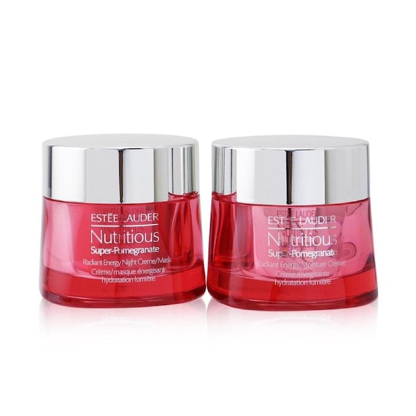 Estee Lauder Nutritious Super-Pomegranate Day & Night Radiance Set: Moisture Creme 50ml+ Night Creme/Mask 50ml 2pcs 2pcs