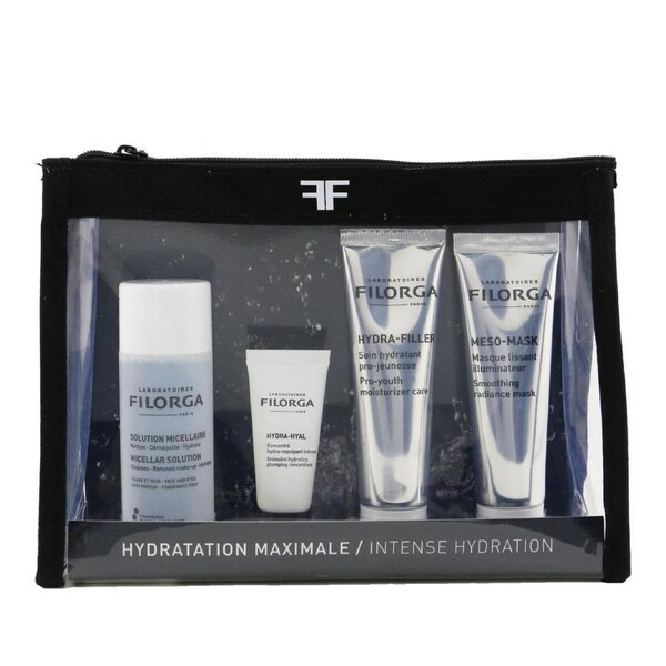 Filorga Intense Hydration Set: Micellar Solution 50ml+Hydra-Hyal 7ml+Hydra-Filler 30ml+Meso Mask 30ml+Bag 4pcs+1bag 4pcs+1bag