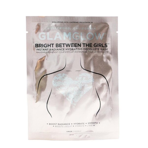 Glamglow Bright Between The Girls Instant Radiance Hydrating Decollete Mask 1sheet 1sheet