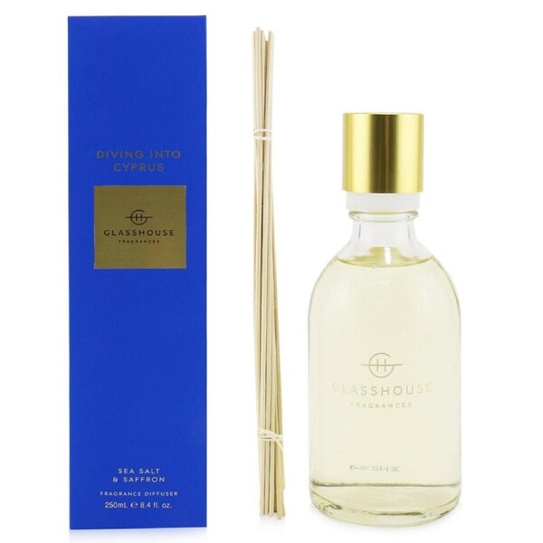 Glasshouse Diffuser - Diving Into Cyprus (Sea Salt & Saffron) 250ml/8.4oz 250ml/8.4oz