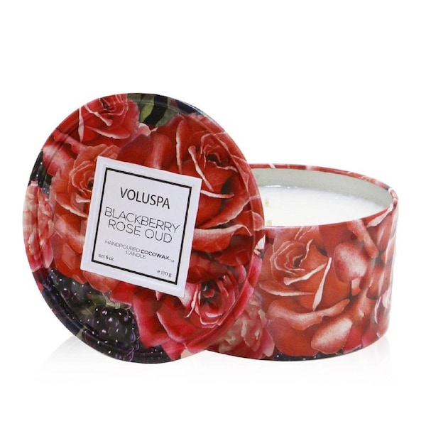 Voluspa 2 Wick Tin Candle - Blackberry Rose Oud 170g/6oz 170g/6oz
