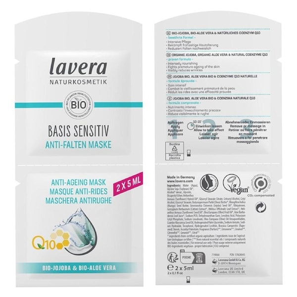 Lavera Basis Sensitiv Q10 Anti-Ageing Mask 2 x5ml 2 x5ml