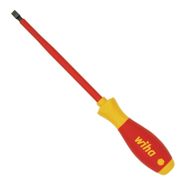 Wiha Insulated Electricians Flat Screwdriver 4.0x100mm Softfinish