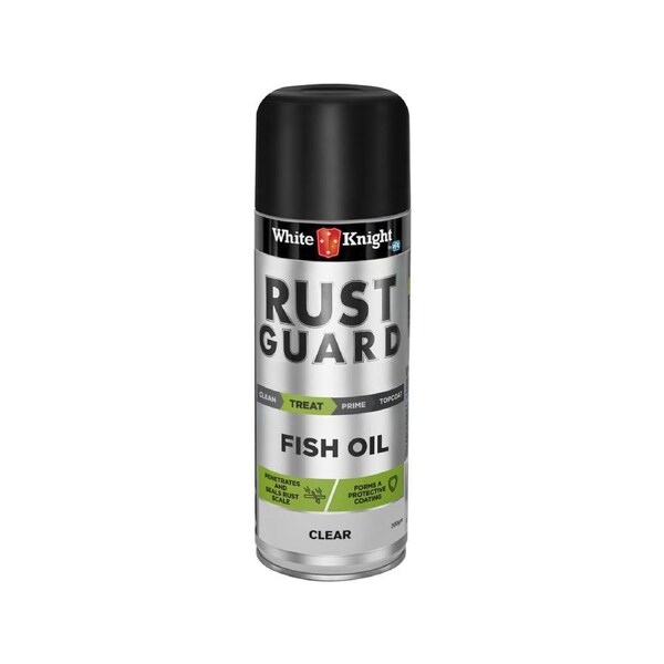 White Knight Fish Oil Spray Paint 300g Clear Rust Inhibitor